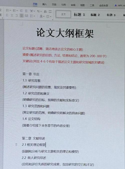 一，AI论文大纲模板图片，你的学术写作效率革命）